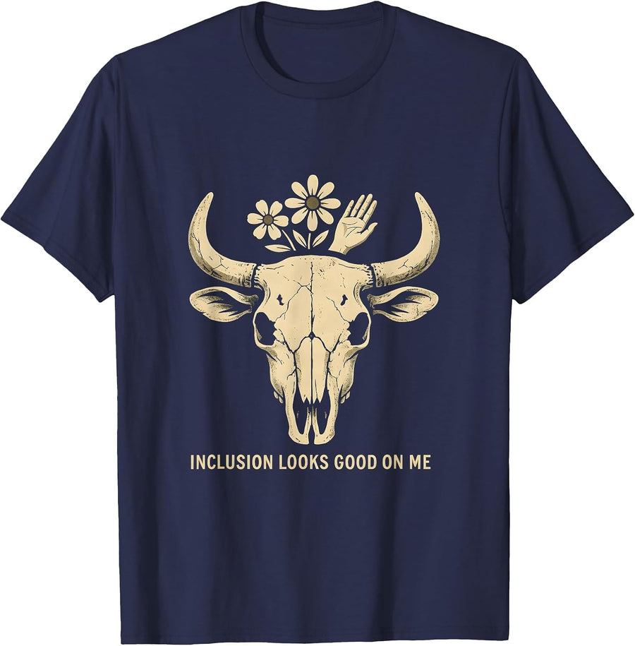 Inclusion Looks Good On Me Special Education Tee T-Shirt - Navy Blue