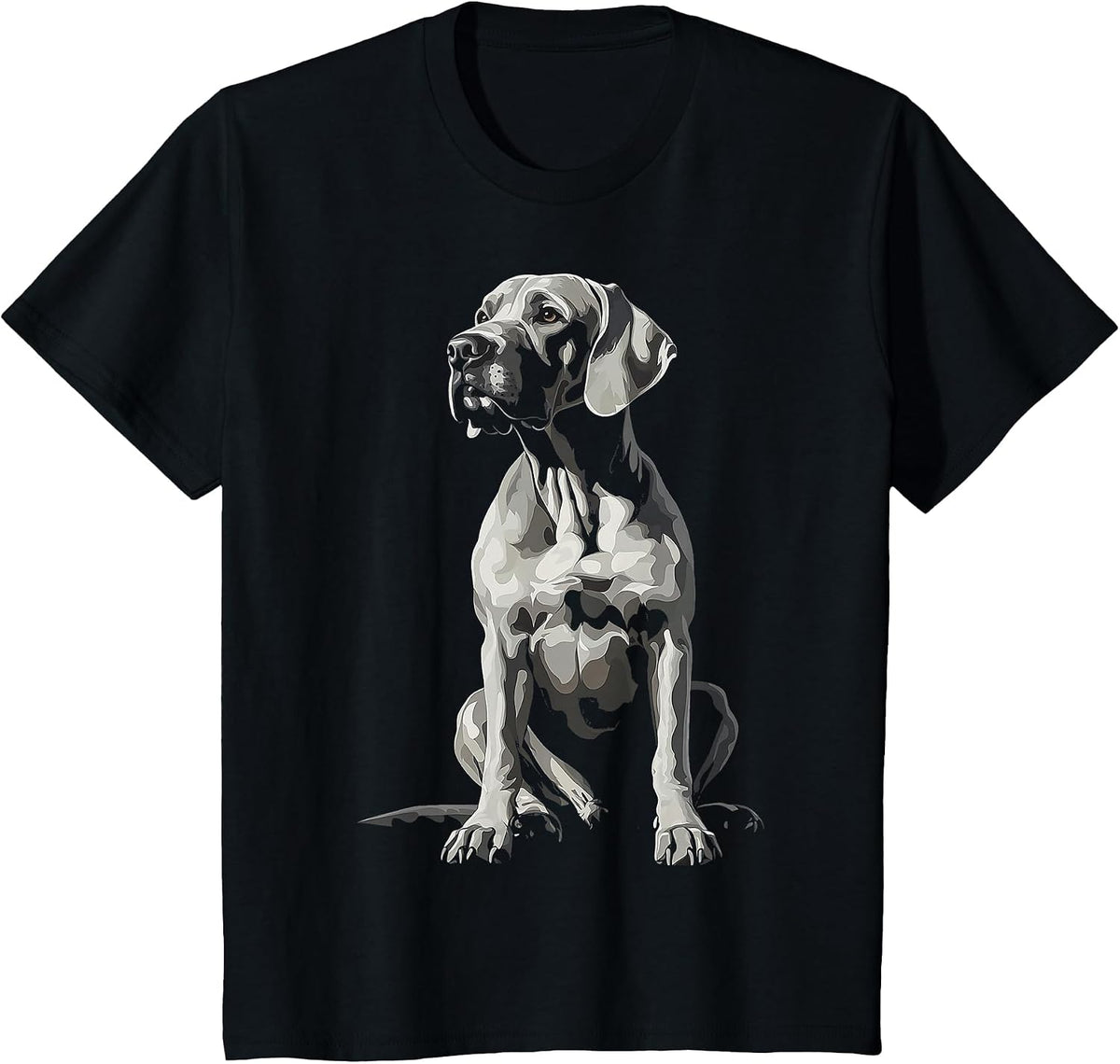 Great Dane Dog Graphic Pet Artwork Great Dane T-Shirt - Black
