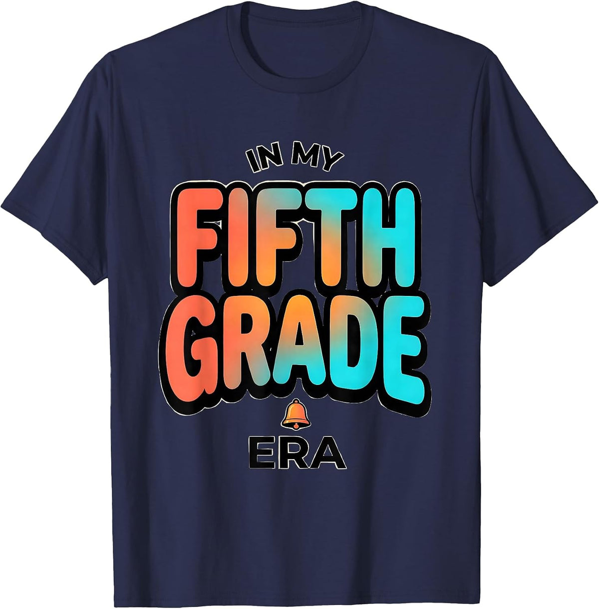 Men's In My Fifth Grade Era Playful Tie Dye Back to School Kids T-Shirt - Navy Blue