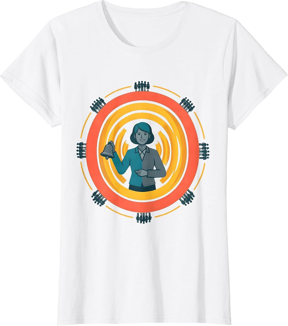 Music Teacher Sound Wave Teacher Appreciation Back To School T-Shirt - White