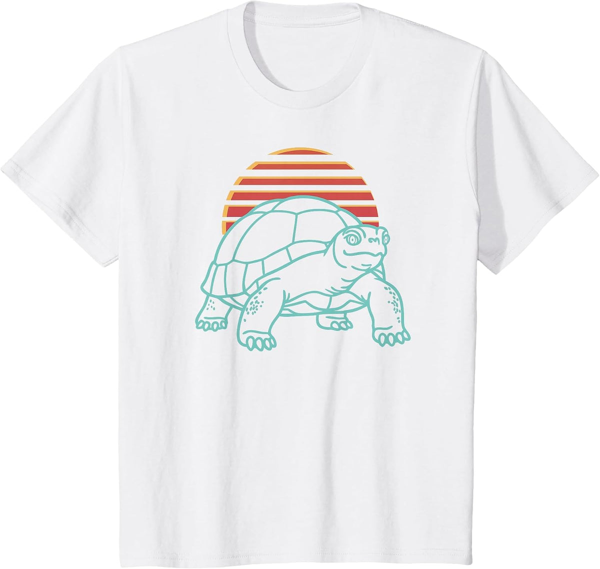 Tortoise Lover Reptile Retro Synthwave 80s T-Shirt - White