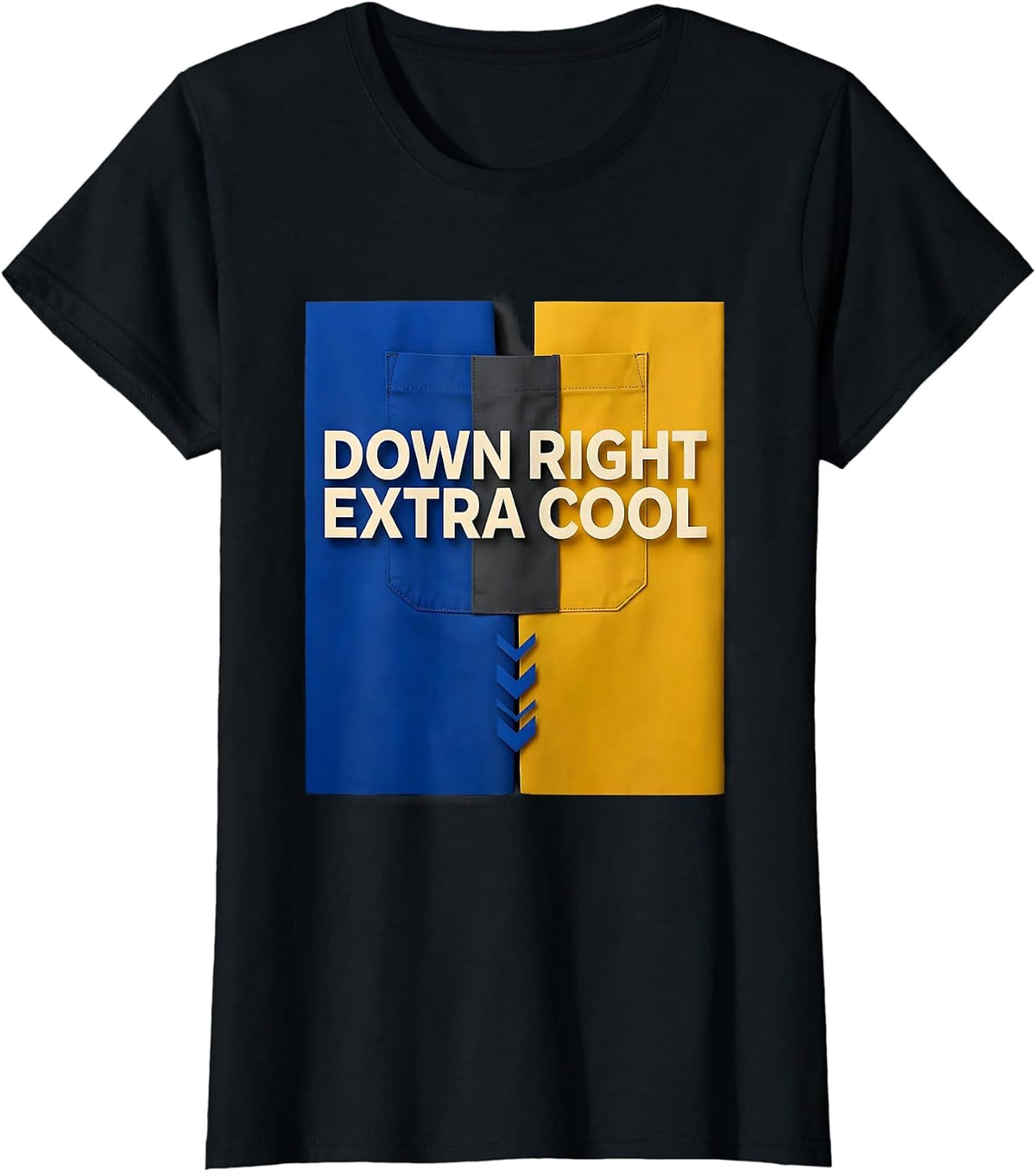 Down Right Extra Cool Paper Cutout Down Syndrome Awareness T-Shirt - Black