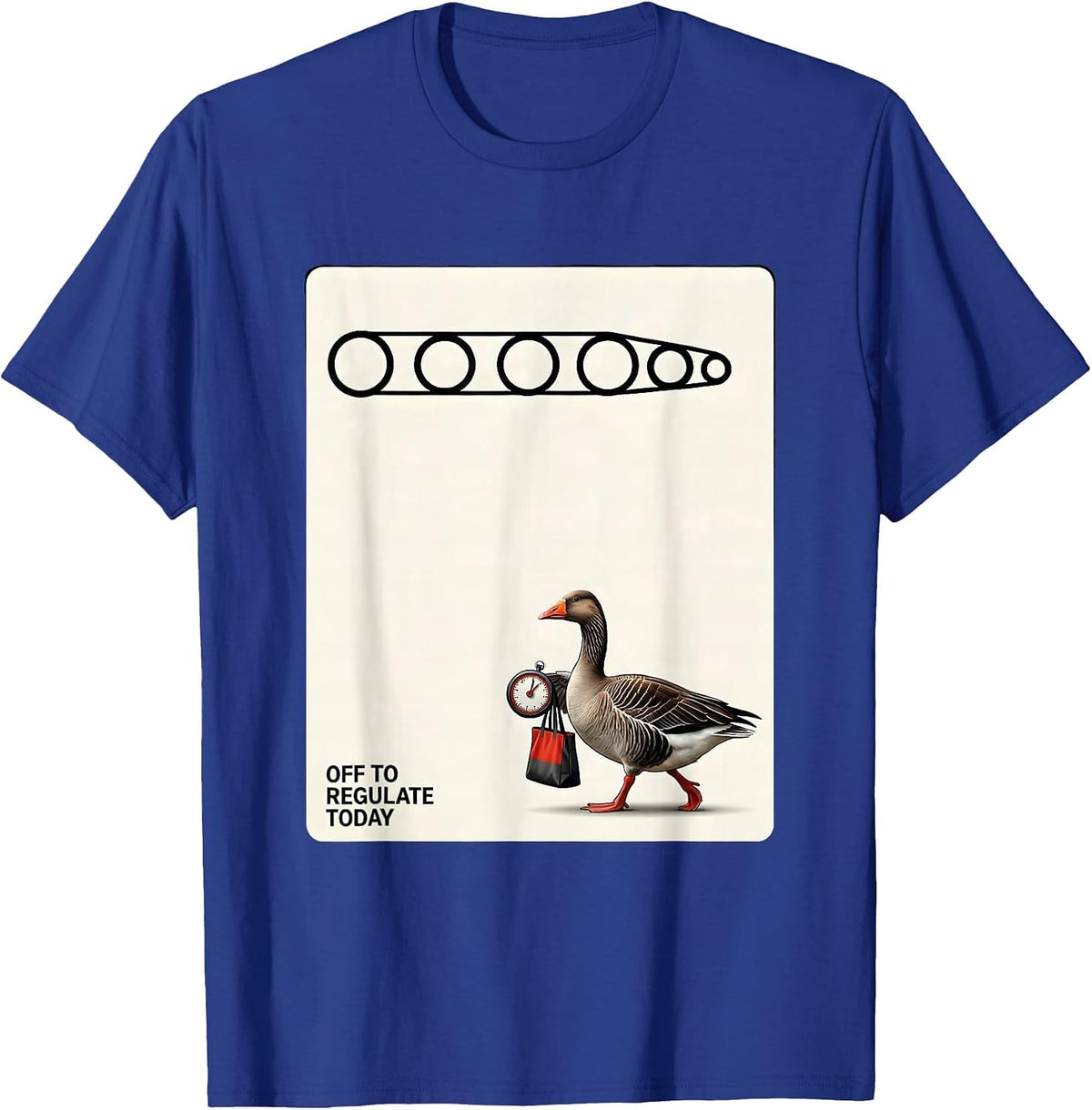 Off To Regulate Today Funny Mental Health Counselor Silly T-Shirt - Royal Blue