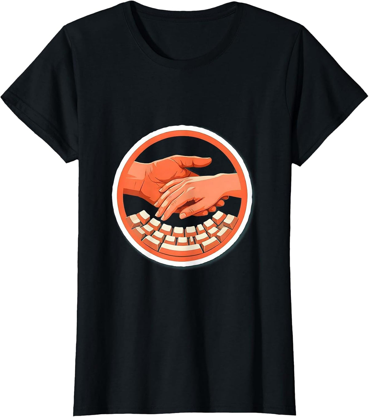 Occupational Therapy Hand Guidance Keyboard Art T-Shirt - Black