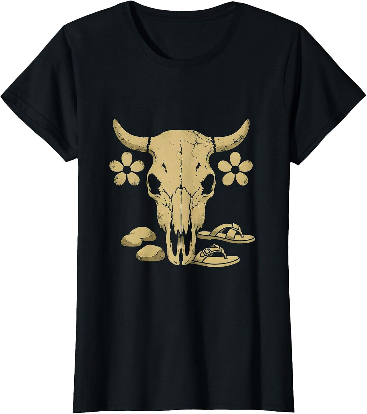 Women's Adventure-Ready Sandal Hiker Rocky Stream Crossing T-Shirt - Black