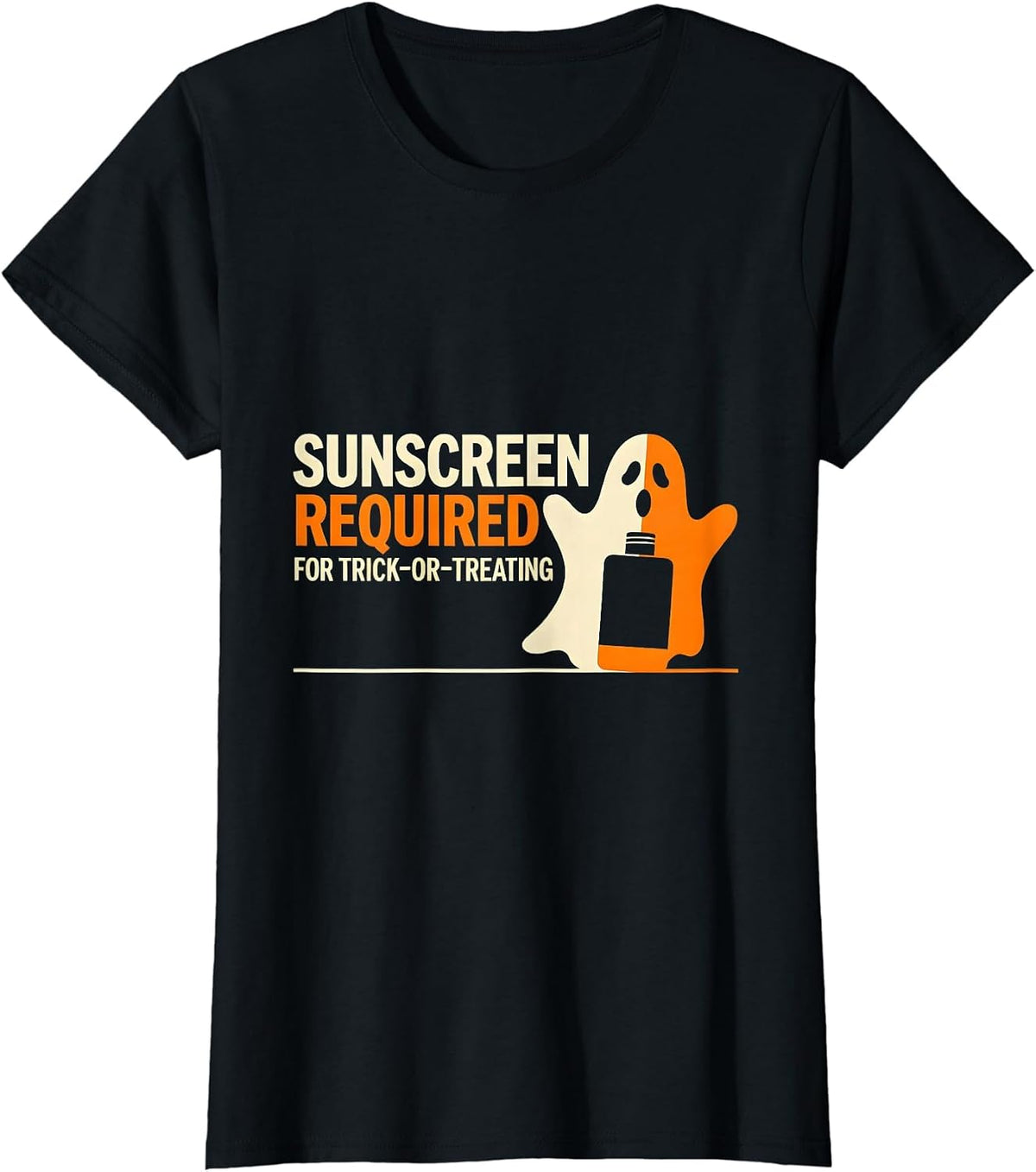 Sunscreen Required For Trick-Or-Treating Dermatology Humor T-Shirt - Black