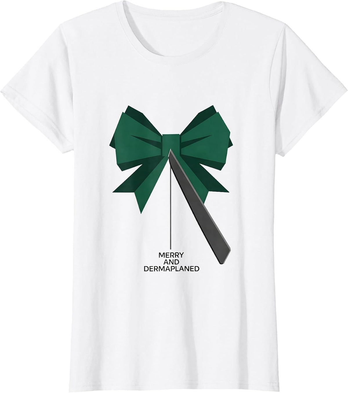 Women's Merry And Dermaplaned Editorial Conceptual Esthetician T-Shirt - White