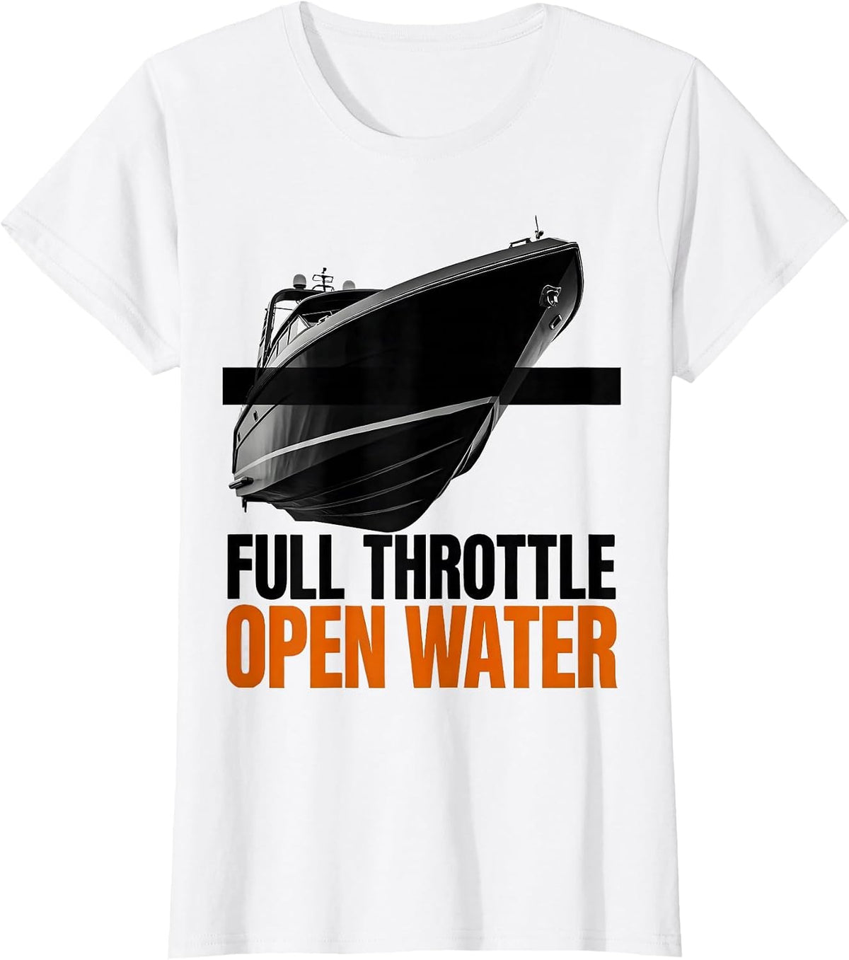 Full Throttle Open Water Cruise Design T-Shirt - White