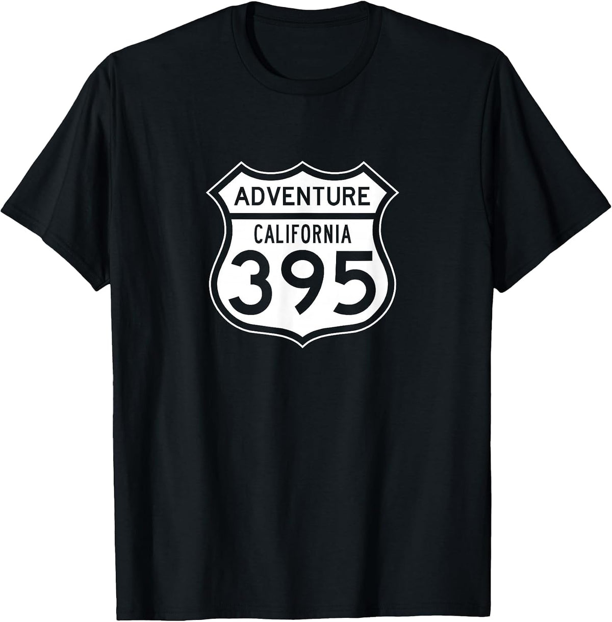 California Eastern Sierra Highway 395 – Adventure Inspired T-Shirt - Black