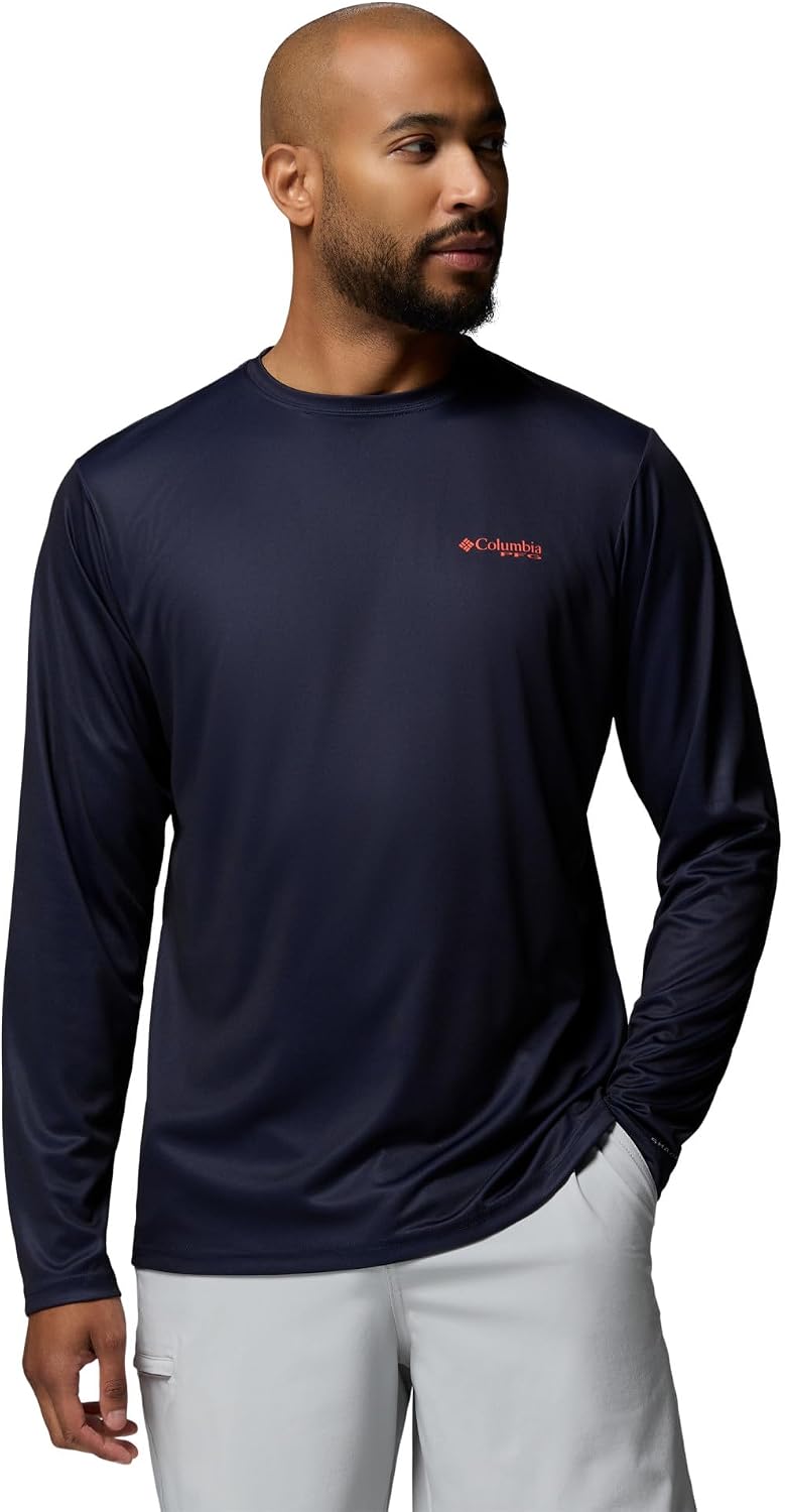 Columbia Men's Terminal Tackle PFG Sea Creature Long Sleeve - Collegiate Navy