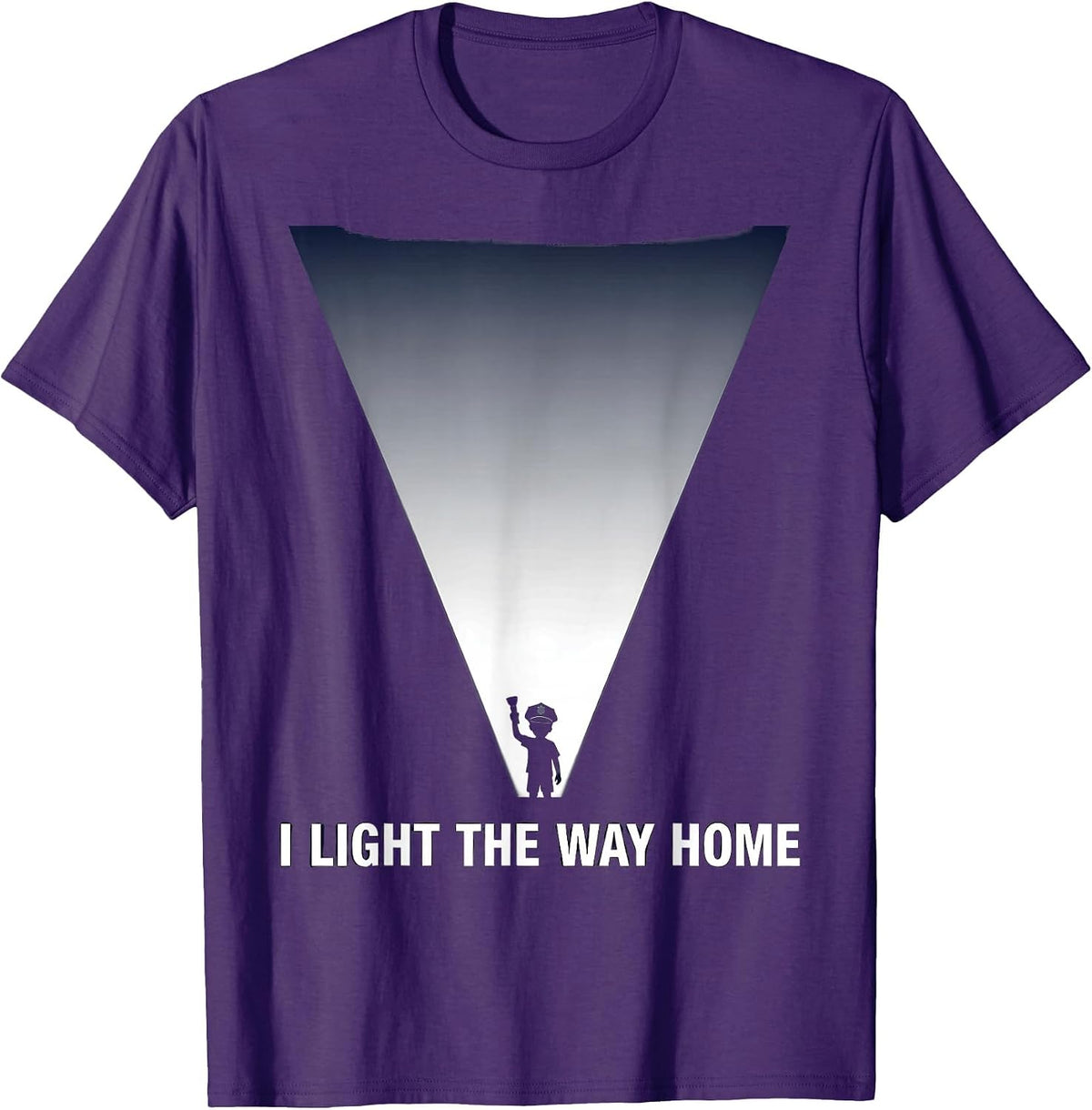 Men's I Light The Way Home Future Police Officer Kids Costume T-Shirt - Purple