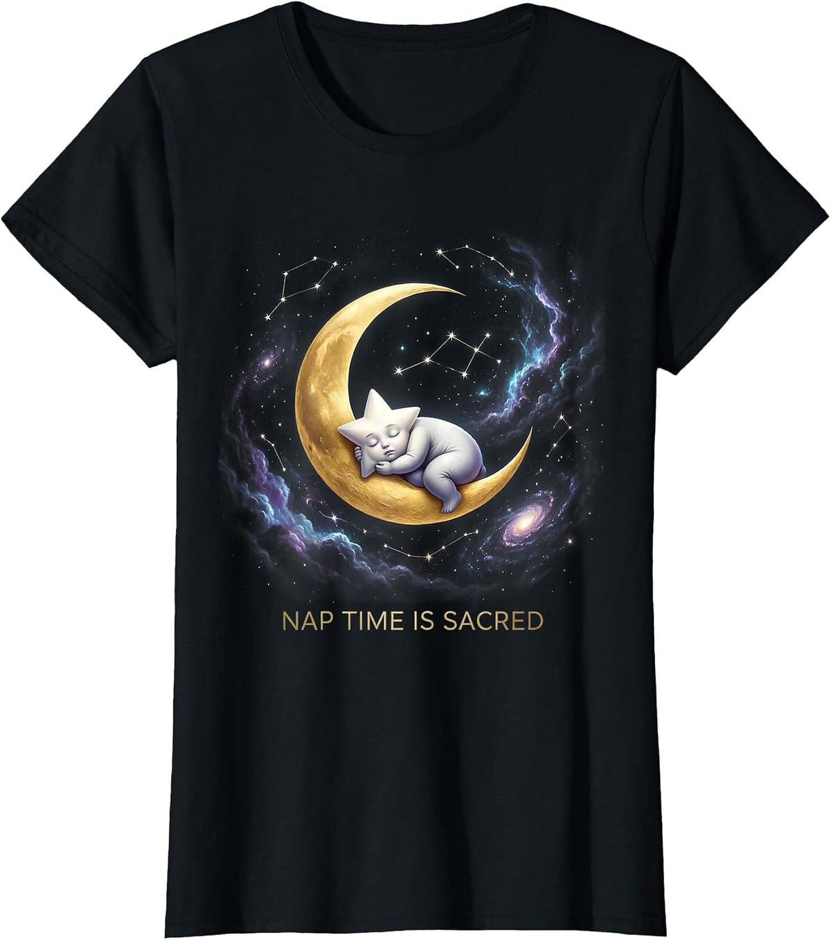 Nap Time Is Sacred Kindergarten Teacher Design T-Shirt - Black