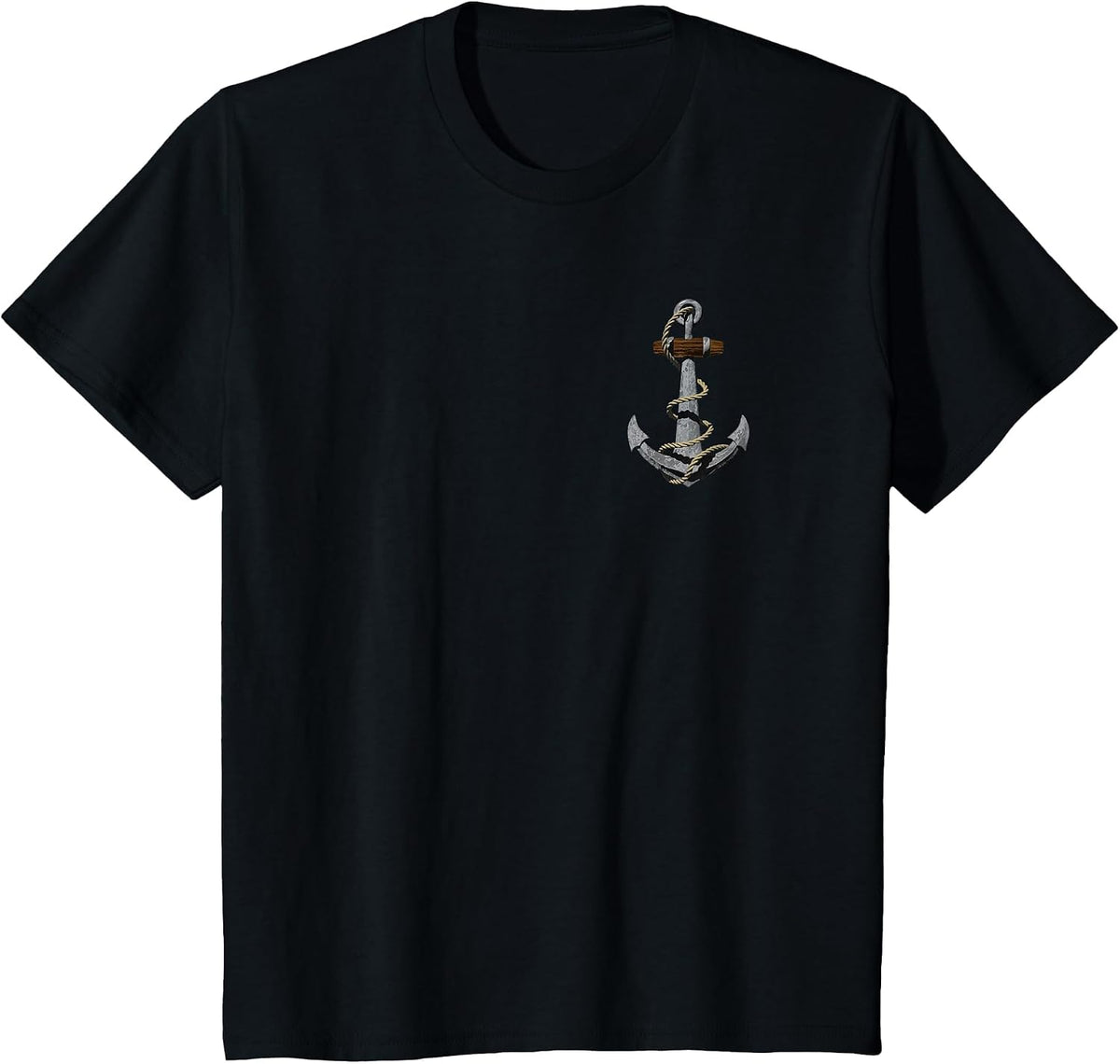Swordfish Marlin Sailfish Deep Sea Fishing Anchor (2-Sided) T-Shirt - Black