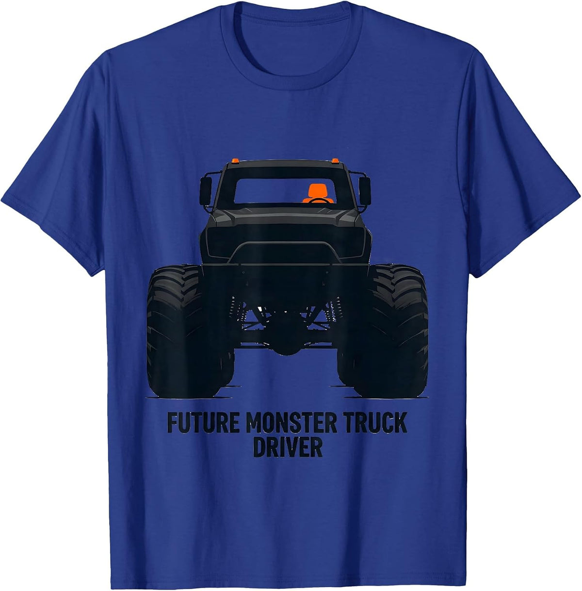 Men's Future Monster Truck Driver Playful Monster Truck Kids T-Shirt - Royal Blue