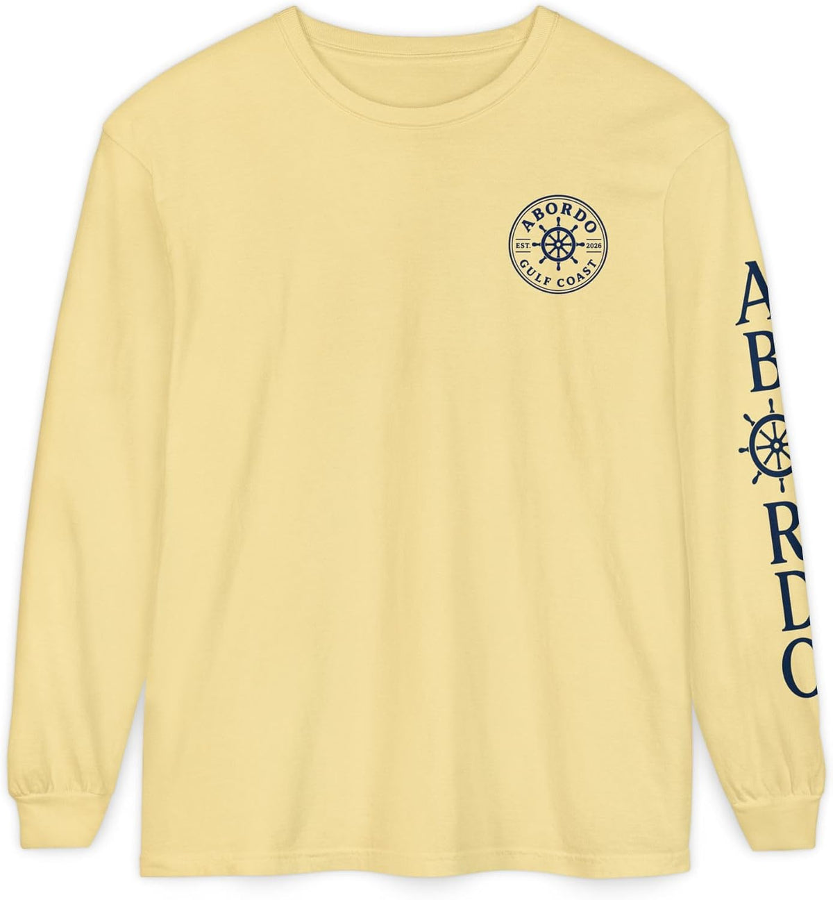 Fishing Marlin Fight Angler Coastal Design Long Sleeve Summer Tee - Butter