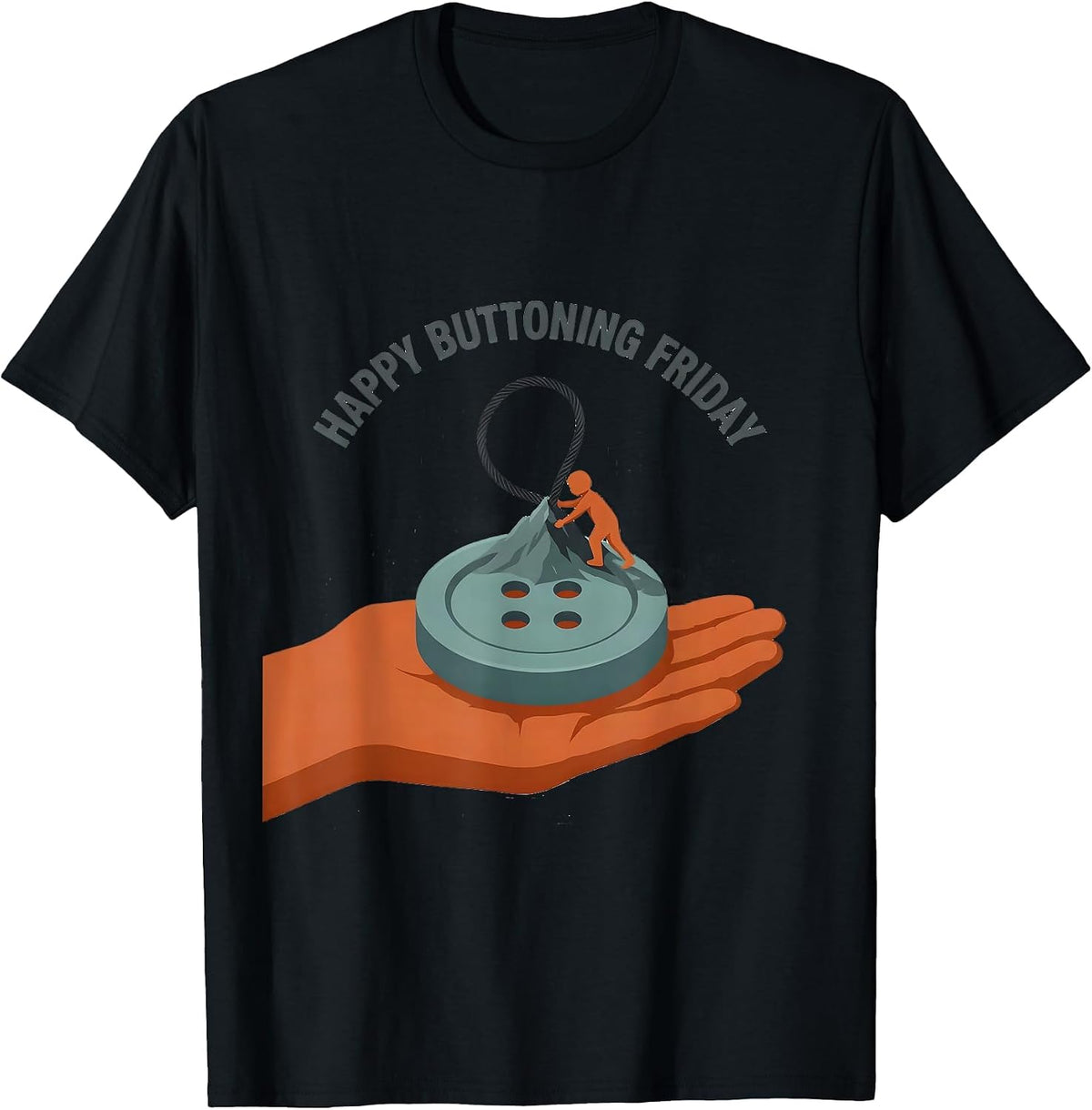 Men's Happy Buttoning Friday Occupational Therapy OT Assistant T-Shirt - Black
