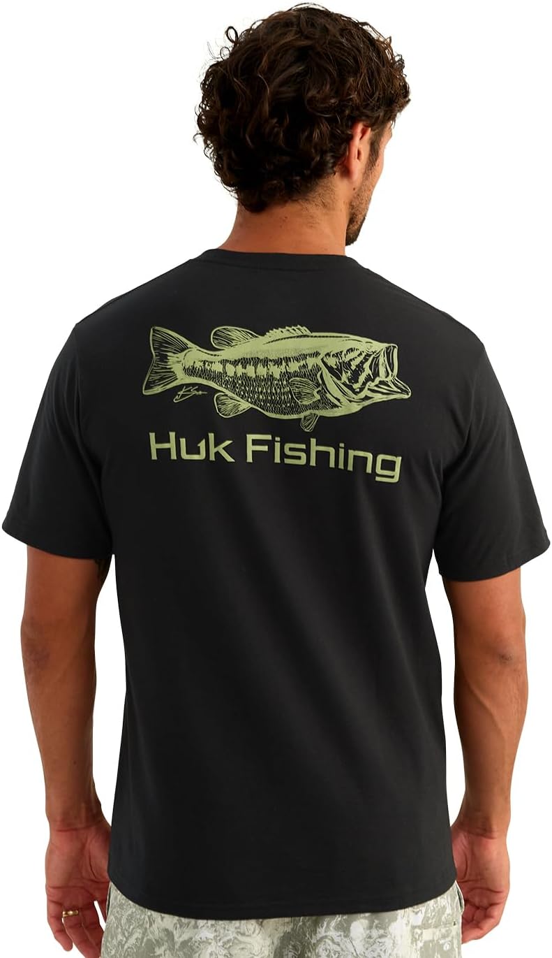 HUK Men's Kc Scott Pocket Tee, Comfortable Performance Fishing Long Sleeve T-Shirt with Chest Pocket - 3X-Large One Hit -
