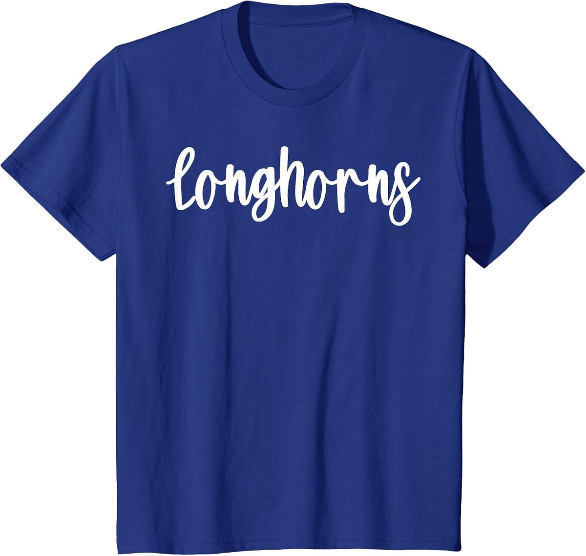 Longhorns School Spirit Team Mascot Game Night T-Shirt - Royal Blue