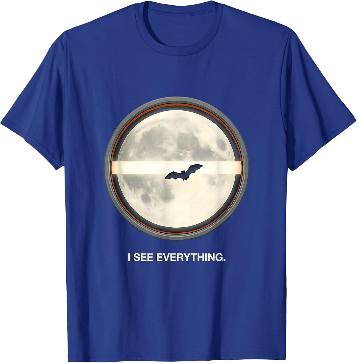 I See Everything Editorial Conceptual Dermatology Halloween T-Shirt - Royal Blue