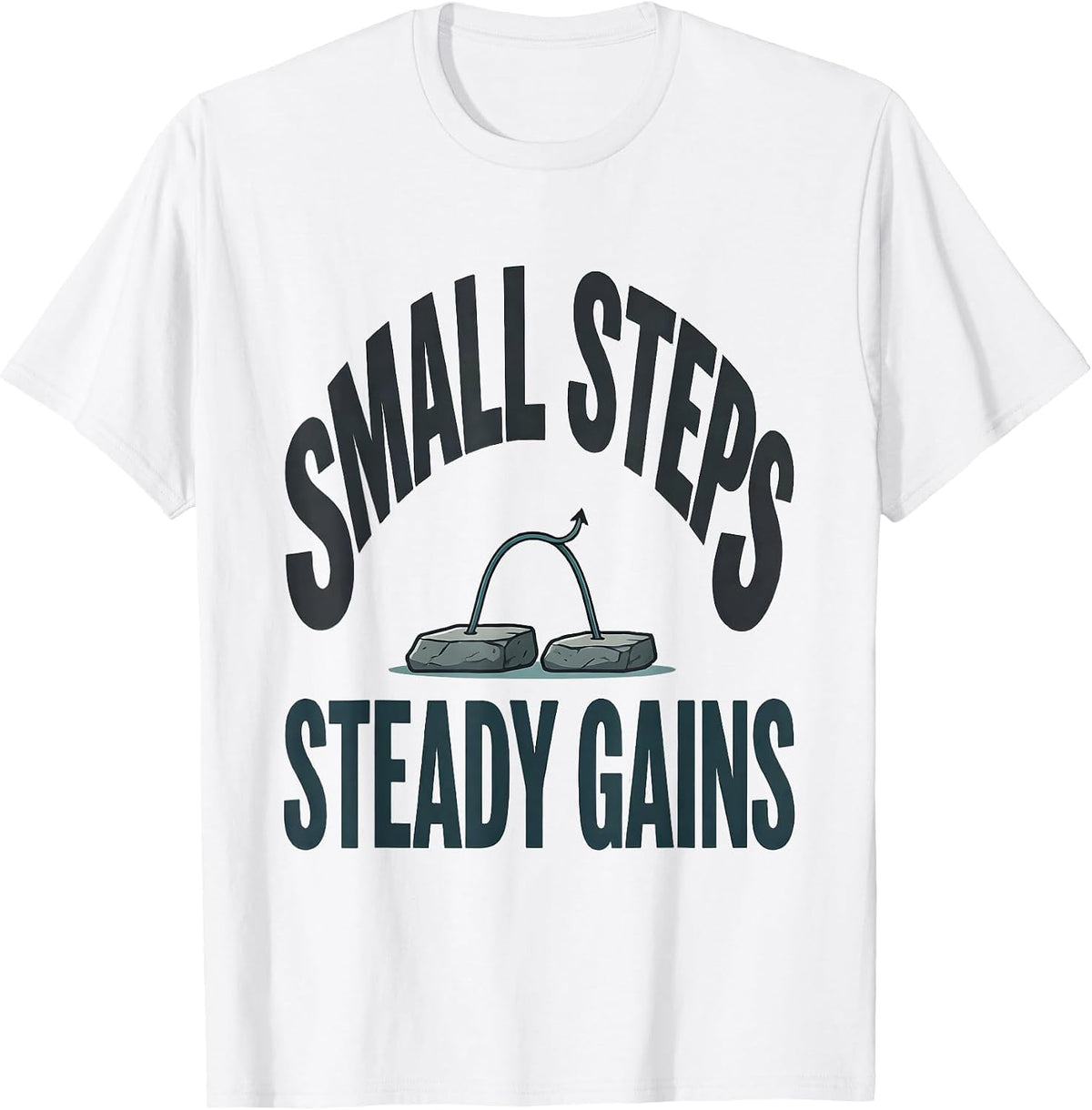 Men's Small Steps Steady Gains Occupational Therapy Physical T-Shirt - White