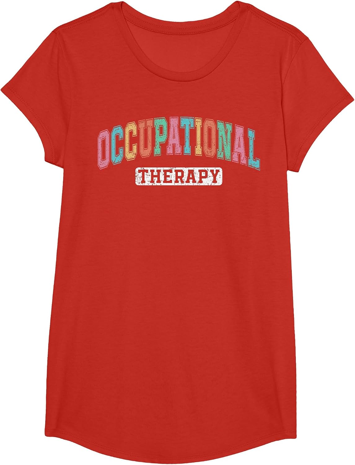 Occupational Therapy OT Occupational Therapist Month T-Shirt - Girls Red