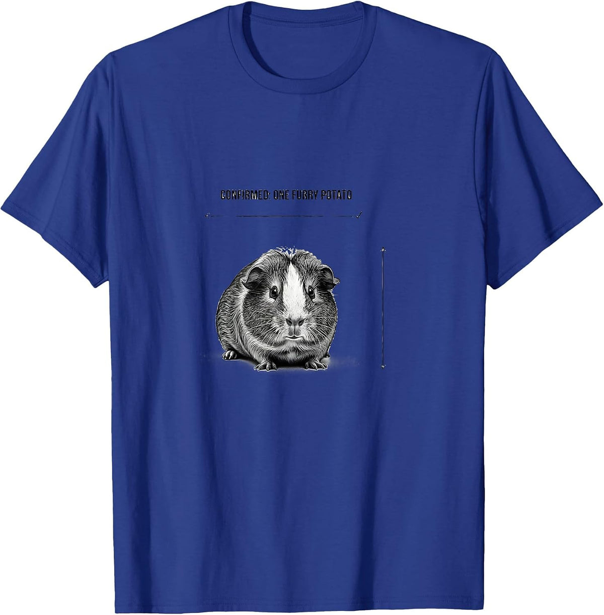 Confirmed: One Furry Potato Funny Guinea Pig Lover Humor T-Shirt - Royal Blue