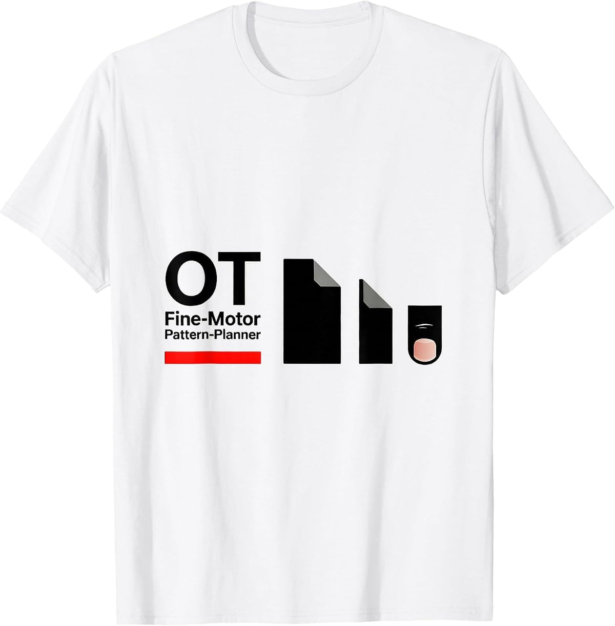 Men's OT Fine-Motor Pattern-Planner Occupational Therapy OT T-Shirt - White