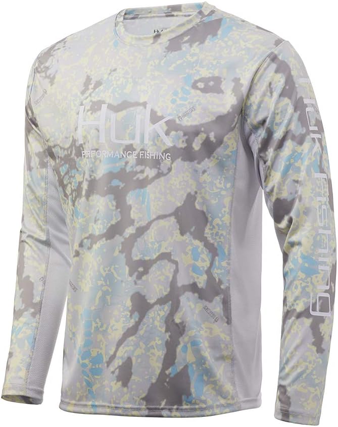 HUK Men's Icon X Camo Long Sleeve Performance Fishing Shirt - Kryptek Obskura Sundarban