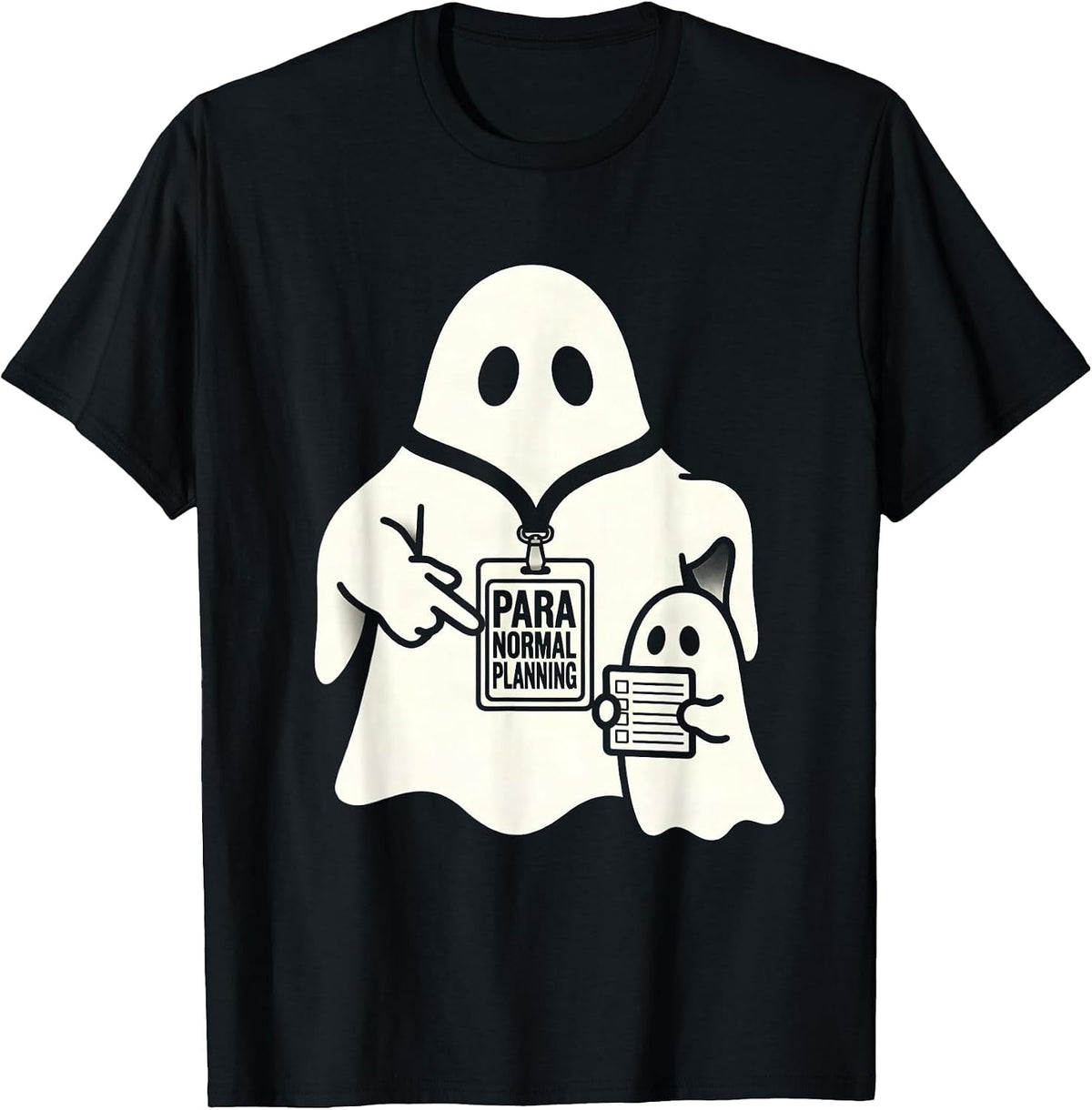 Men's Para Normal Planning Ghost SpEd Teacher Halloween T-Shirt - Black
