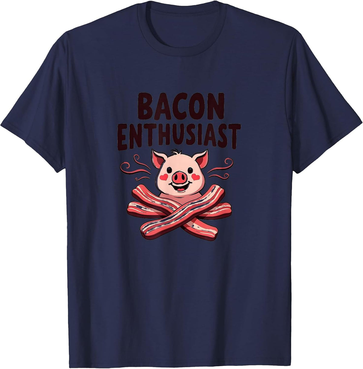 John Pork's Calling: Bacon Enthusiast Pig Lover T-Shirt - Navy Blue