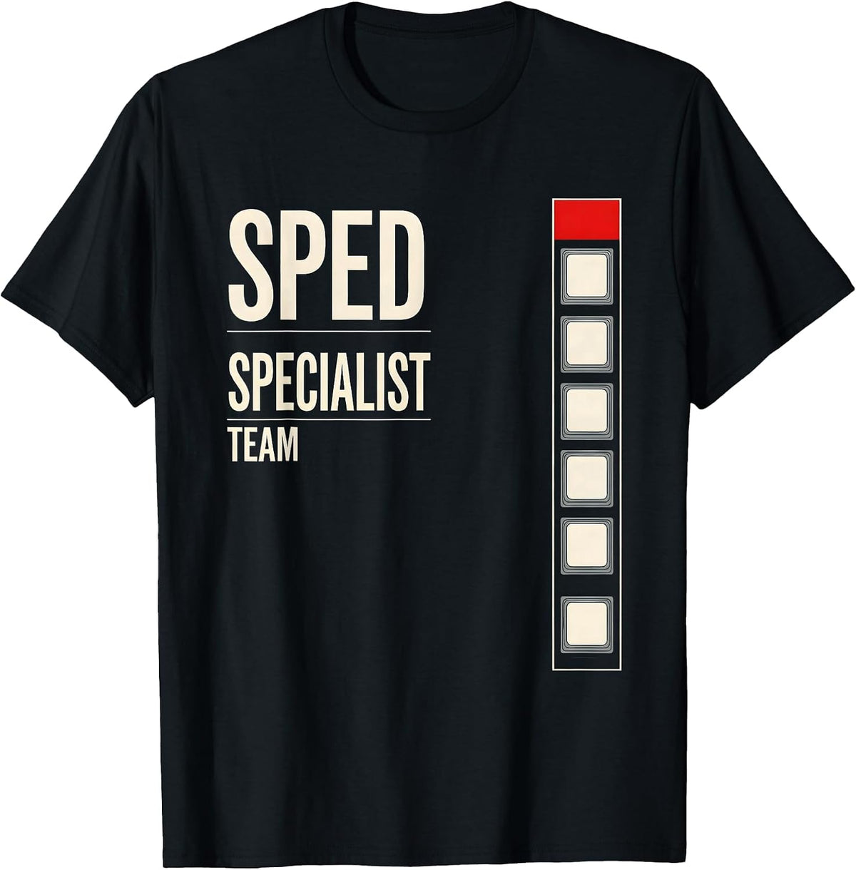 Men's SPED Specialist Team Retro Special Education Teacher Squad T-Shirt - Black