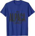 Alpaca My Lunch Funny Alpaca Lover Animal Humor Novelty T-Shirt - Royal Blue