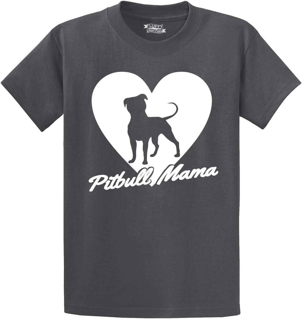 Comical Shirt Men's Pitbull Mama Tee Pitt Bully Dog Lover Tee T-Shirt - Charcoal