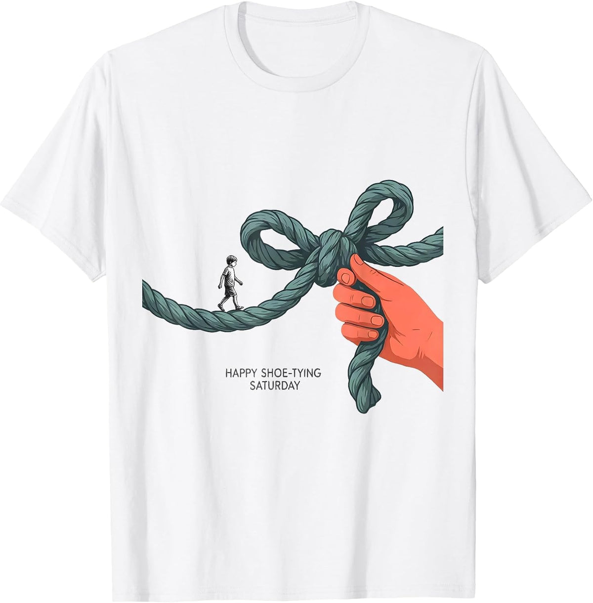 Men's Happy Shoe-Tying Saturday Occupational Therapy OT Assistant T-Shirt - White