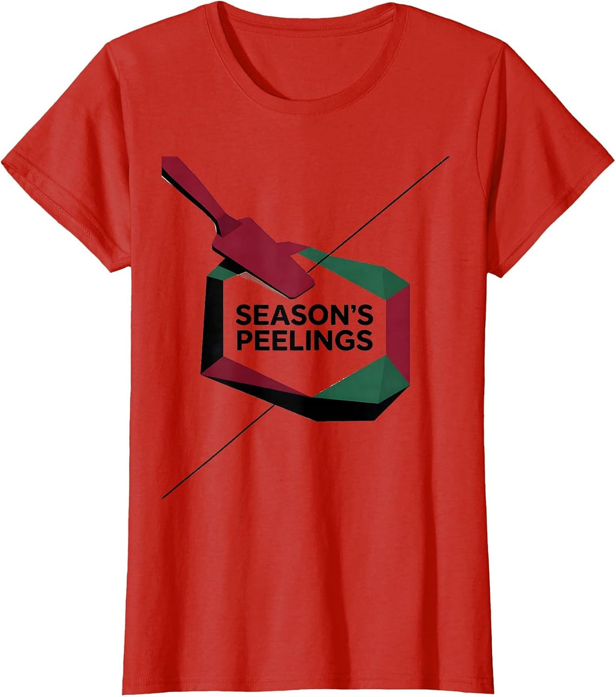 Women's Season's Peelings Editorial Conceptual Esthetician T-Shirt - Red