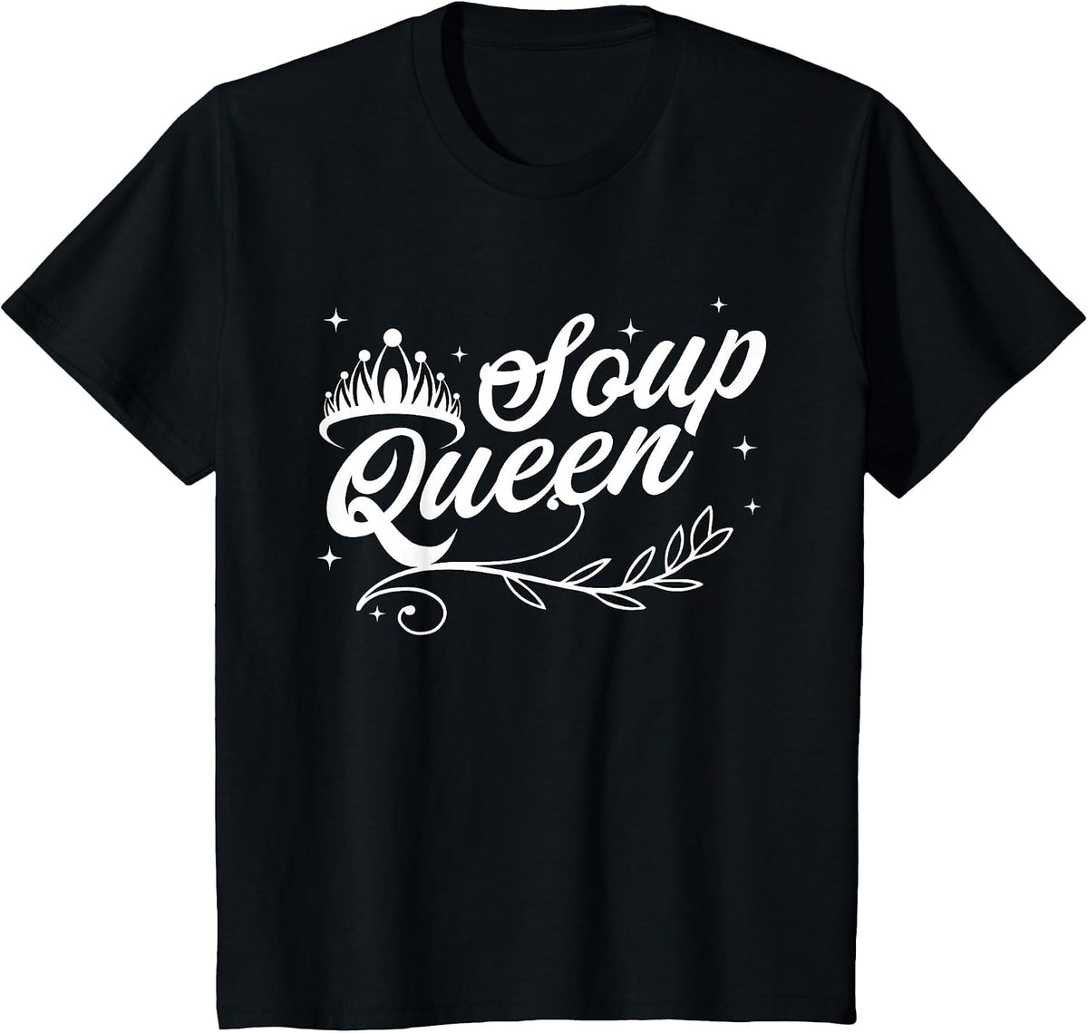 Soup Queen Funny and Cute Soup Kitchen Family Cooking T-Shirt - Black