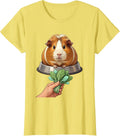 Women's Oversized Tailless Guinea Pig Cute Kawaii Pet Lover Gift T-Shirt - Lemon Yellow