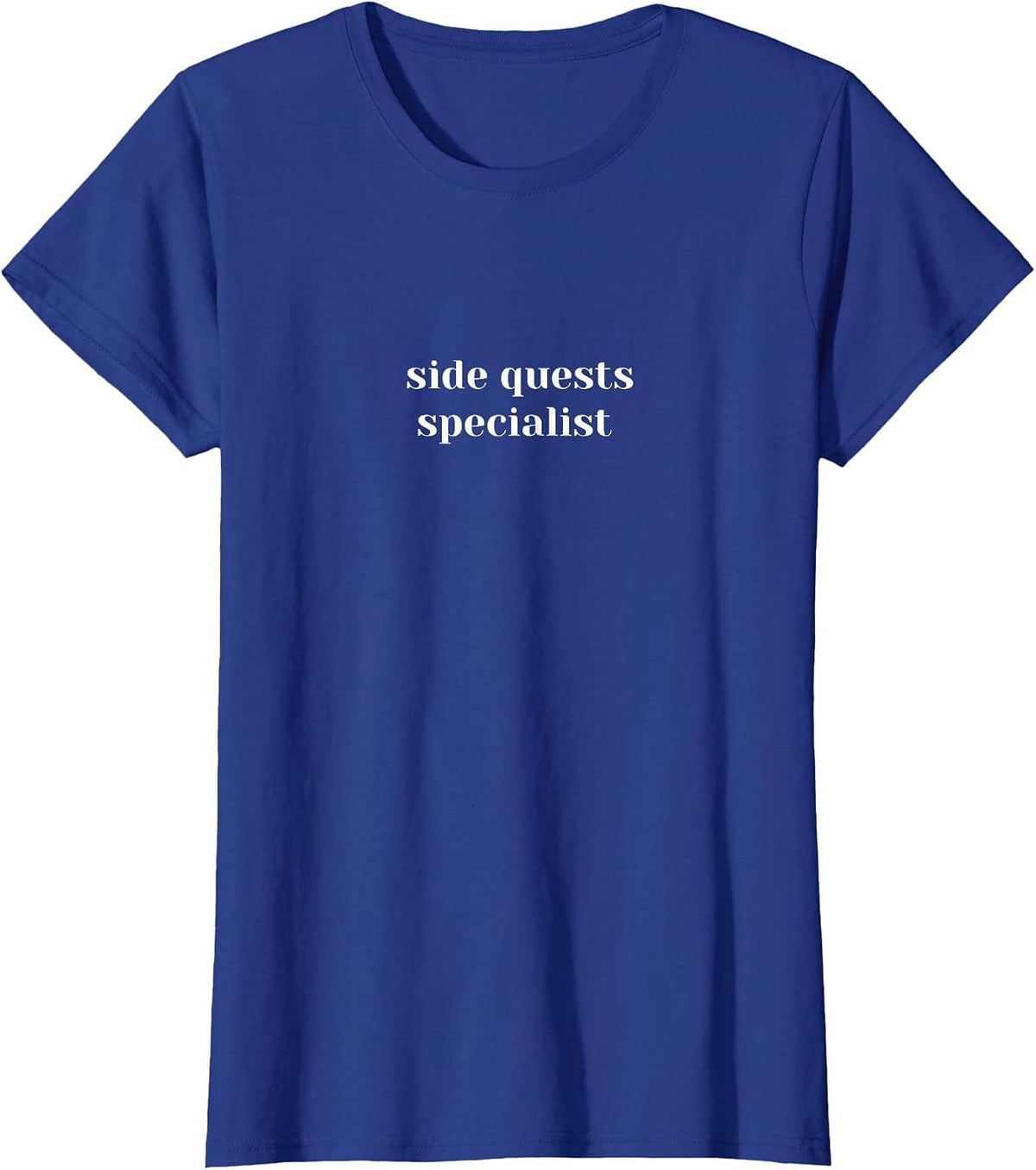 Side Quest Specialist - Aesthetic Rave & Techno Typography T-Shirt - Royal Blue