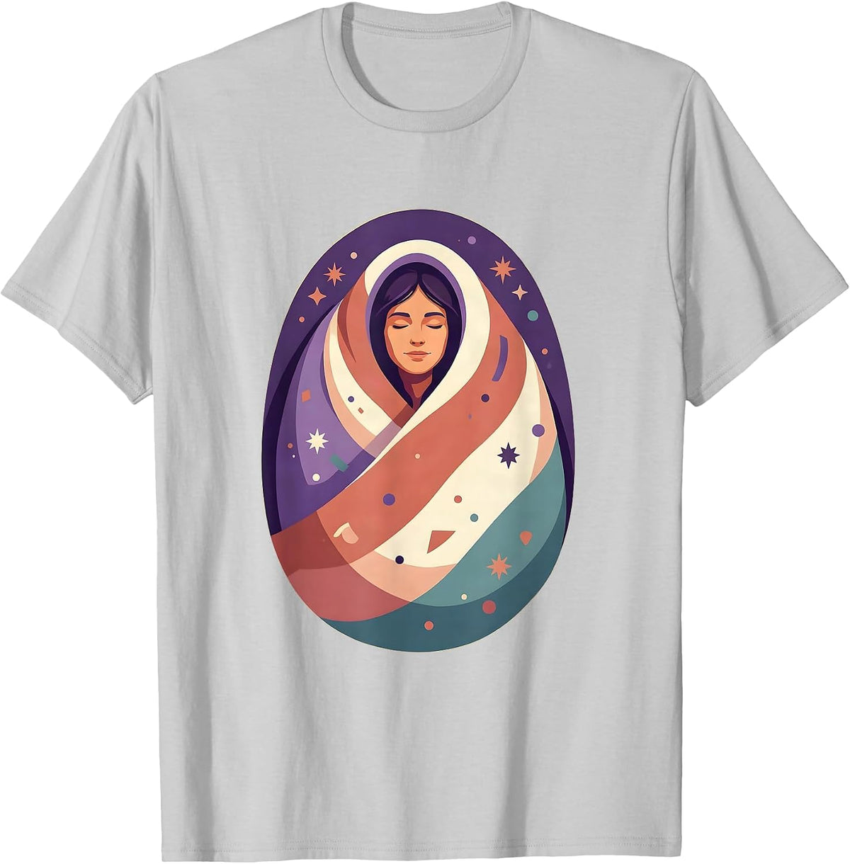 Men's Autism Weighted Blanket Cocoon Comfort Illustration T-Shirt - Silver Grey
