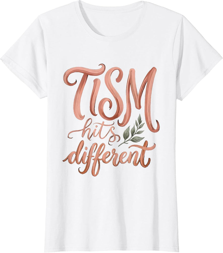 Women's Tism Hits Different Rizz Em With The Tism Design T-Shirt - White
