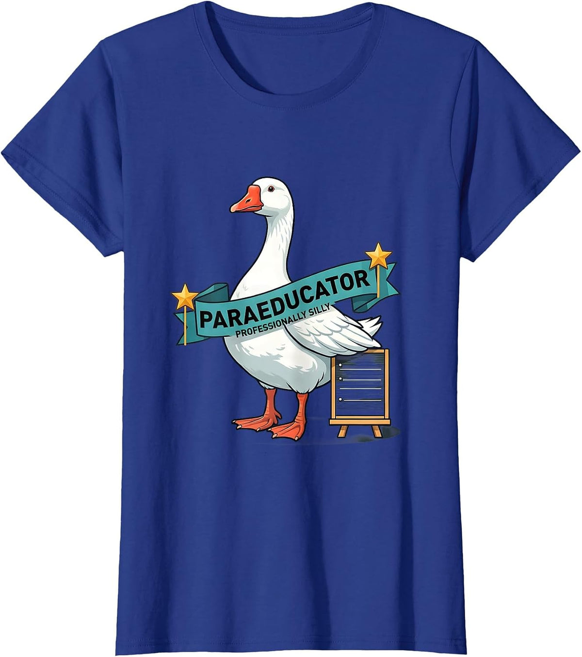 Women's Paraeducator Professionally Silly Funny SPED Teacher T-Shirt - Royal Blue