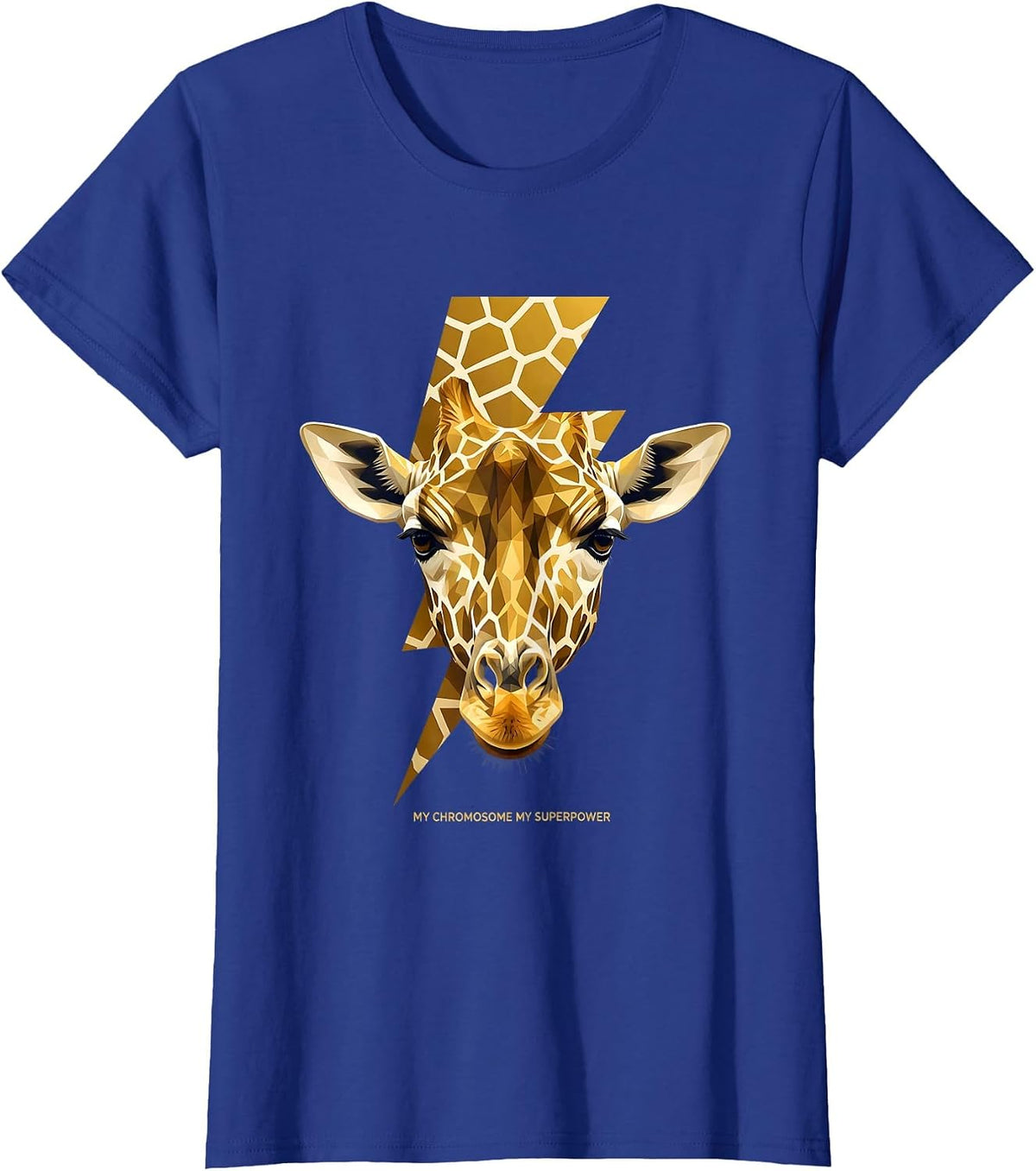 Women's My Chromosome My Superpower Down Syndrome Awareness T-Shirt - Royal Blue