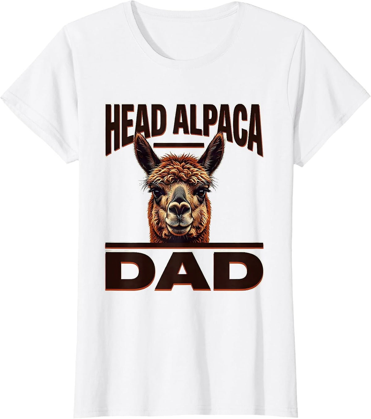 Women's Head Alpaca Dad Funny Alpaca Lover Novelty T-Shirt - White