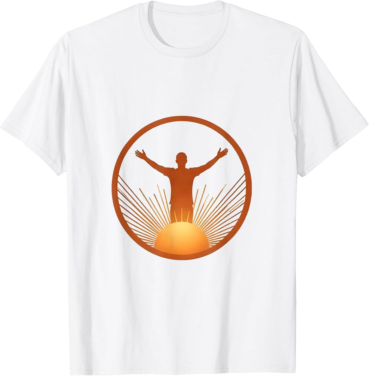 Men's Occupational Therapy Rising Sun Stretch Design T-Shirt - White