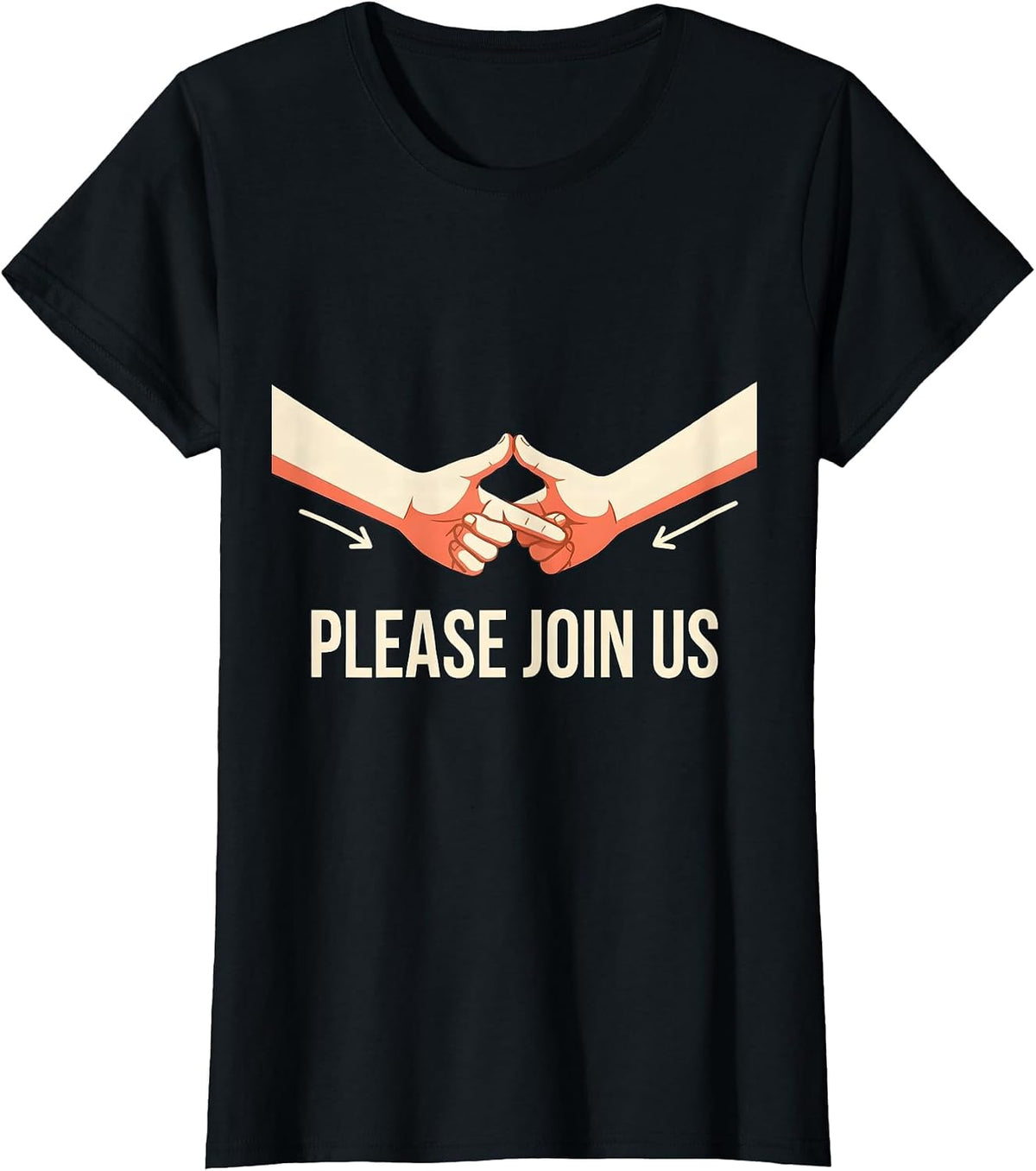 Women's Please Join Us ASL Sign Language Teacher Interpreter SPED T-Shirt - Black