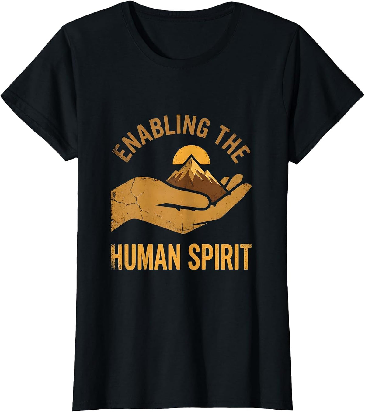 Enabling the Human Spirit Occupational Therapy Design T-Shirt - Black