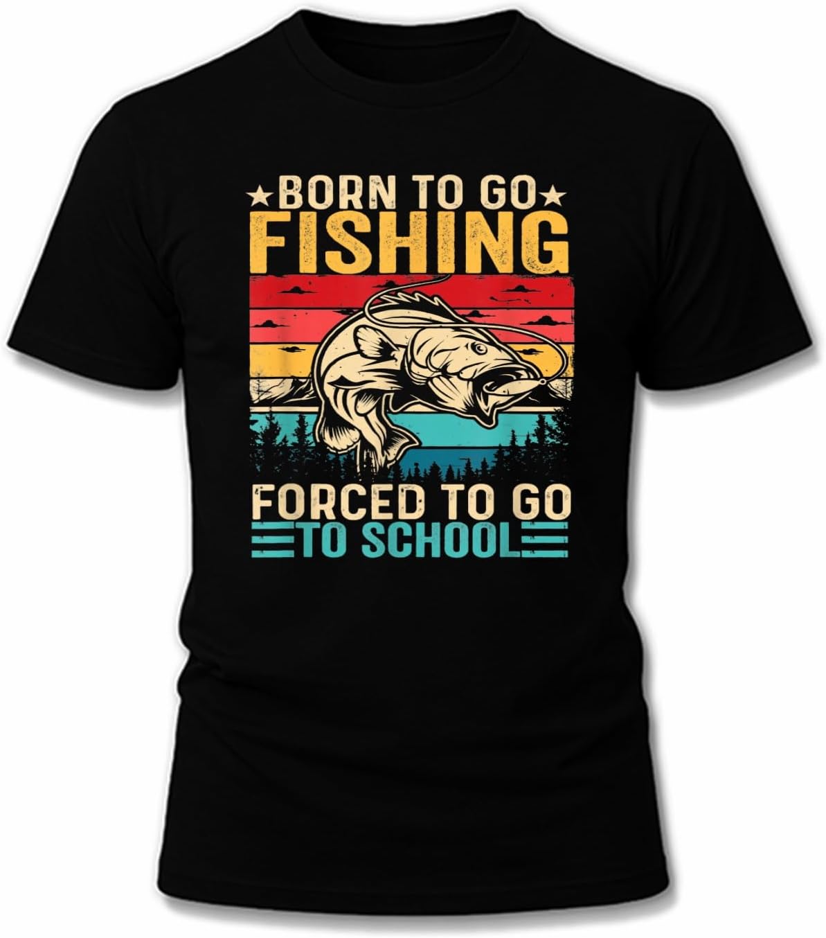 Funny Fishing T-Shirt for Dad Men Reel Cool Fish Bass Fishing Joke Tee Novelty Fisherman Shirts for Fish Lover - A11