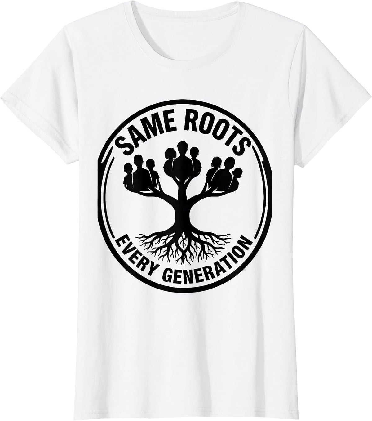 Women's Same Roots Every Generation Family Reunion Matching Group T-Shirt - White