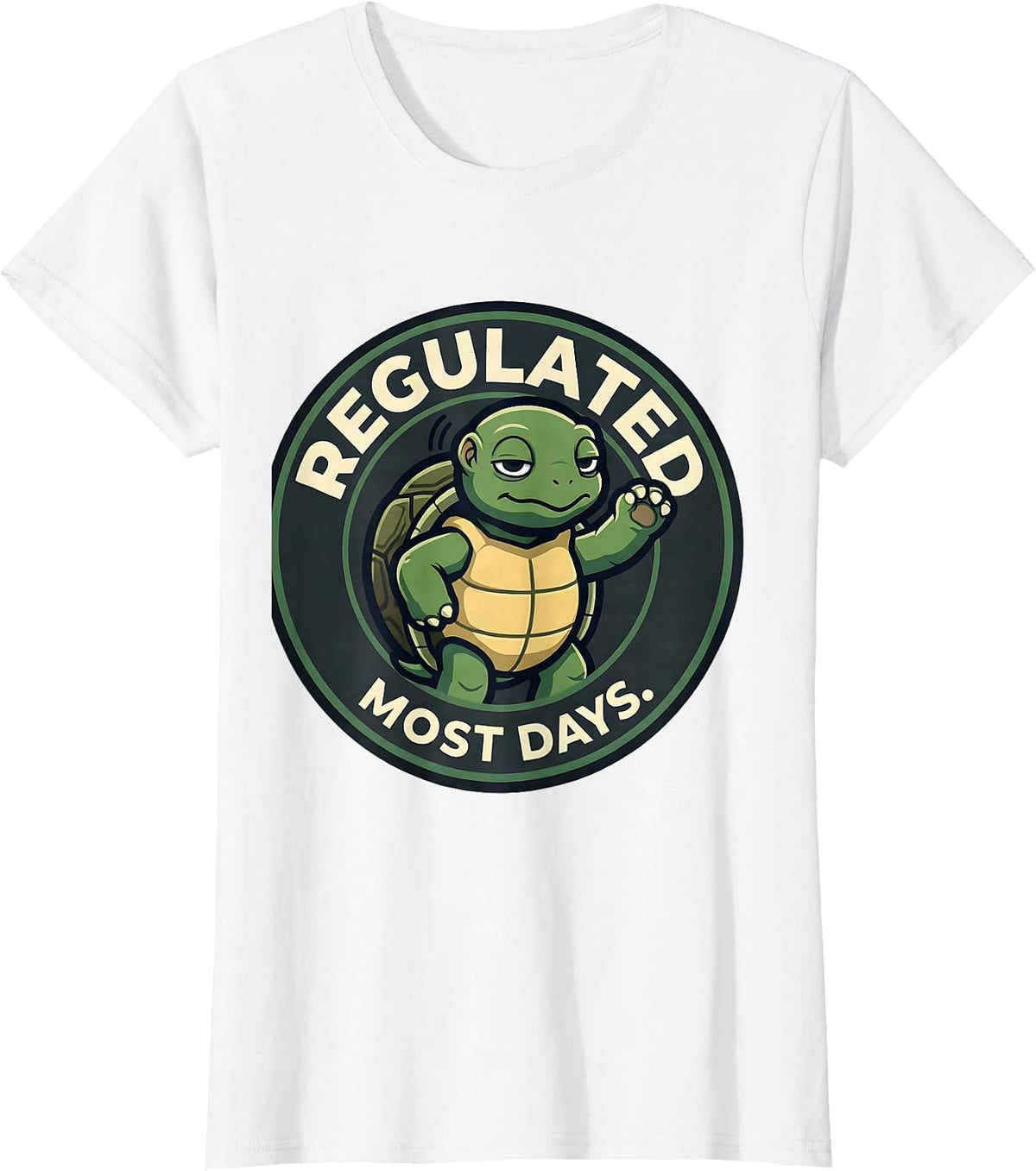 Regulated Most Days Mental Health Counselor Therapist Peer T-Shirt - White