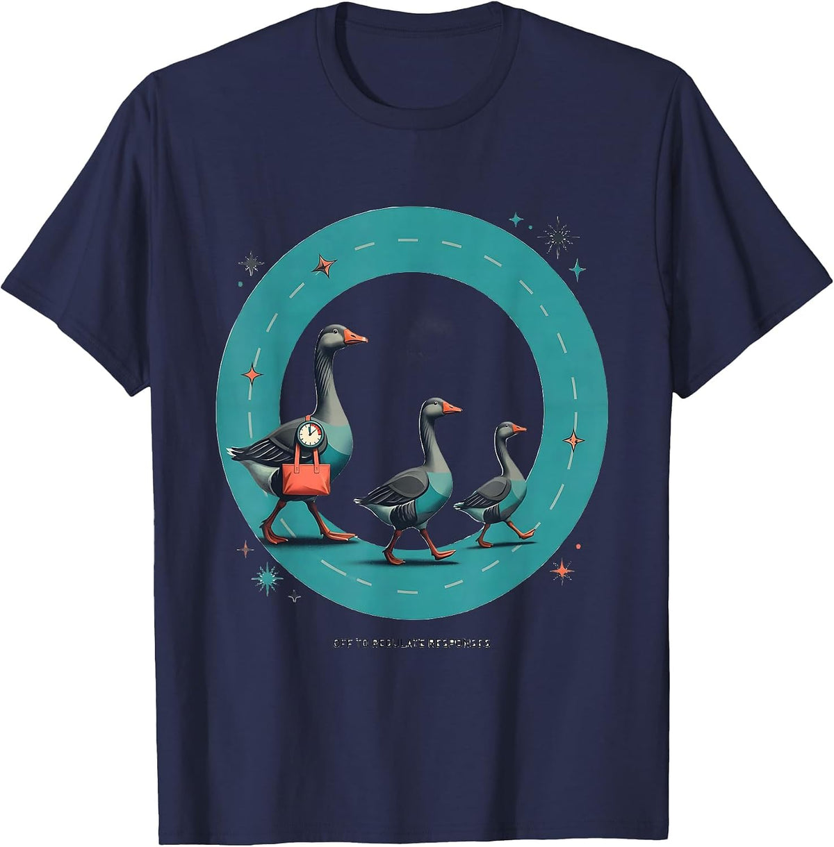 Off To Regulate Responses Funny Mental Health Counselor T-Shirt - Navy Blue